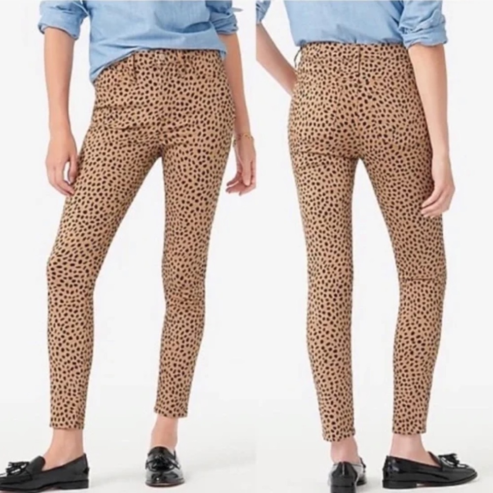 J. Crew | Women’s Light Brown/Black Leopard Dot Print Women's Toothpick Jeans 29